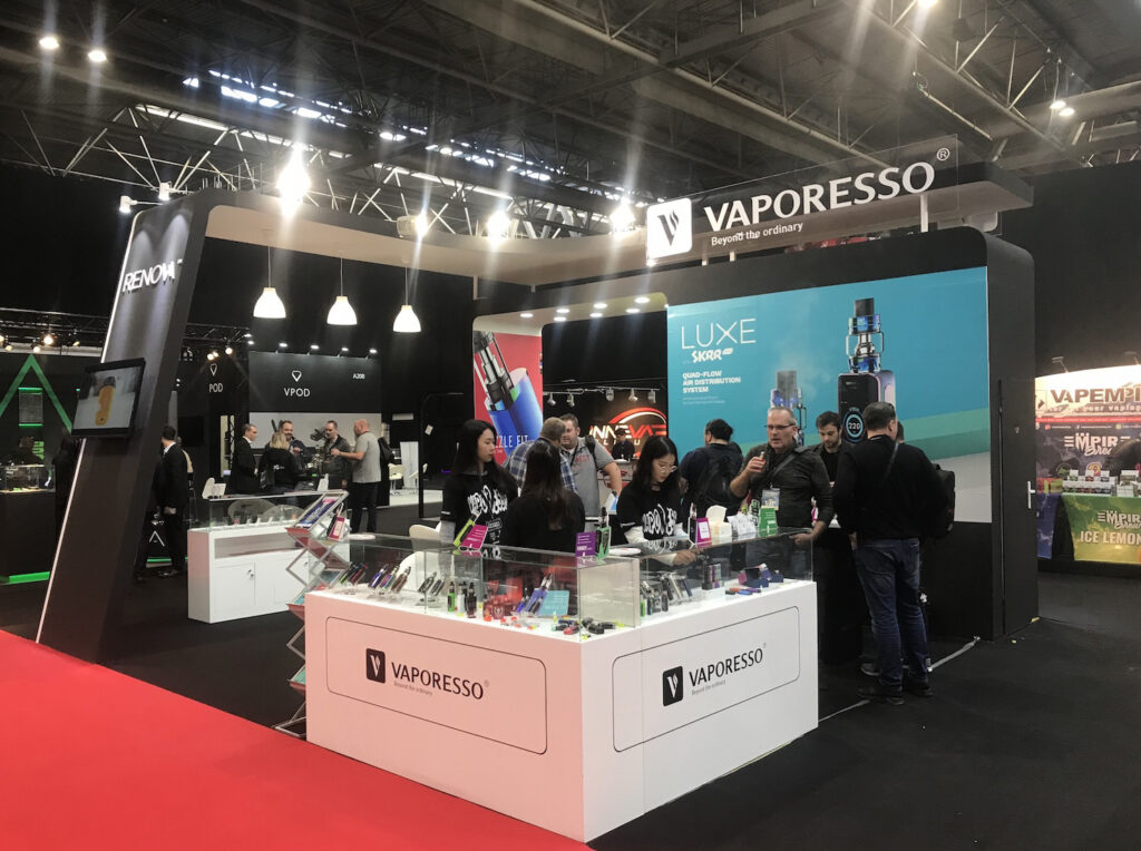 VAPE EXPO, PARIS Custom Exhibition Booth, Exhibition Stand Contractor