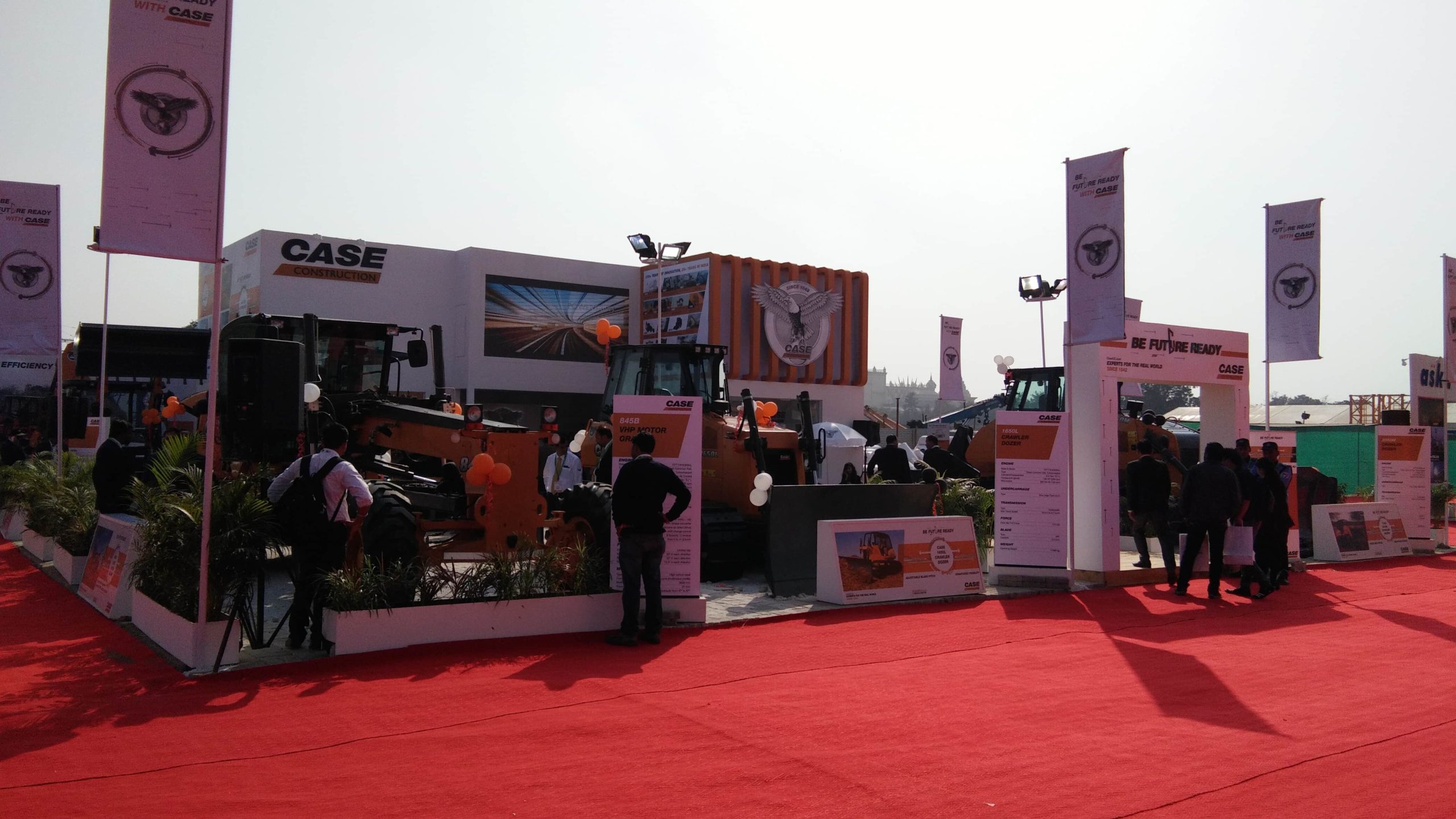 This is the full view image of Bauma CONEXPO India 2017 stand designed and built by Interior Today