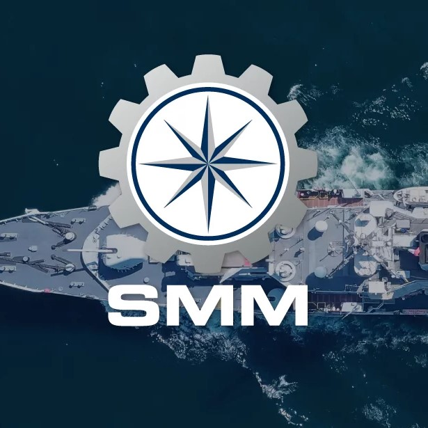 This is the SMM 2024 logo with the ship in the background.