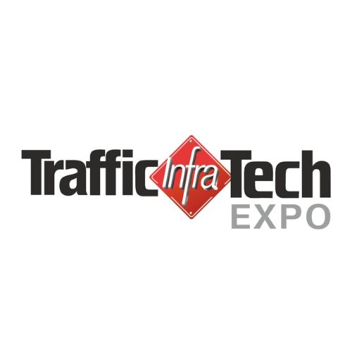 This is the Image of the Traffic Infratech Expo 2024 logo and Interior Today design and build a high-quality exhibition stand for this event.