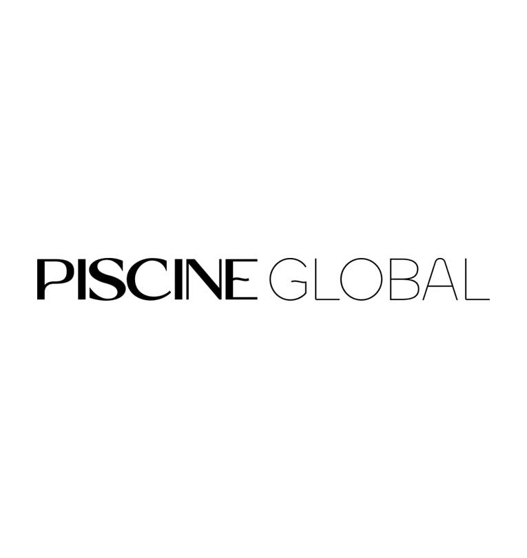 This is the image of the Piscine Global 2024 logo of and Interiors Today designs and manufactures high quality exhibition stands for the event.