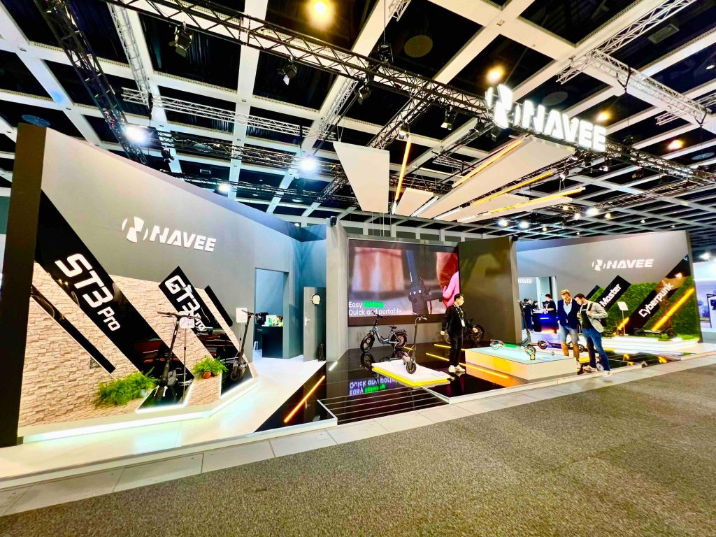 Image of the large exhibition stand at IFA Berlin 2024, Which is designed and manufactured by the best exhibition stand designer and stand builder company Interior Today