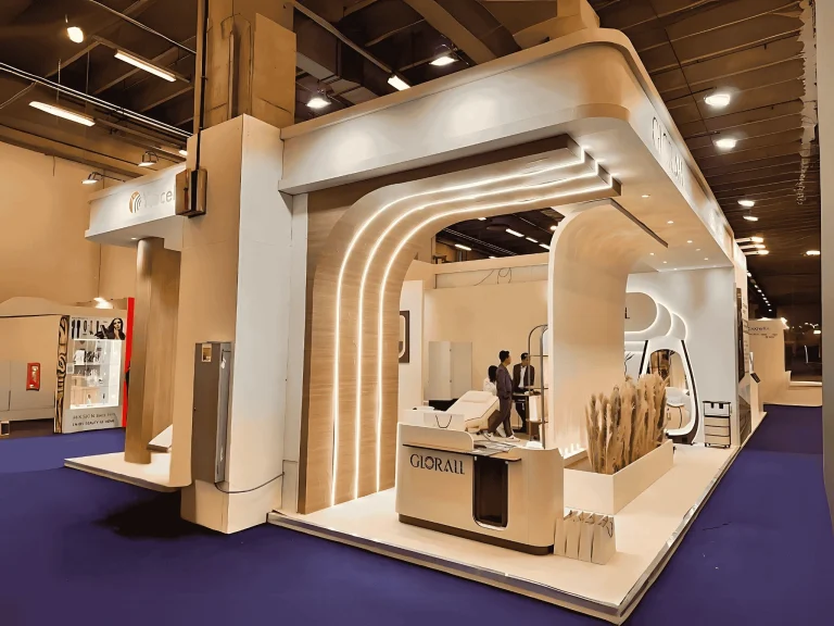 Custom trade show booth by Interior Today at CosmoProf, Italy