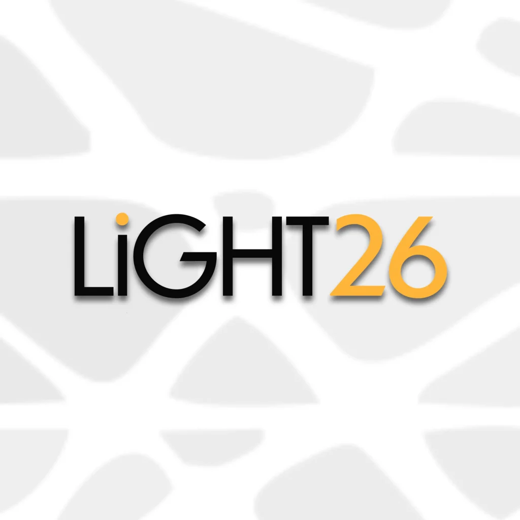 This is the Image that repersent the LiGHT 26 logo. which is the most important events for thelighting design and specification.