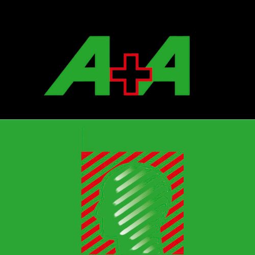 This image shows the logo of the A+A 2025 Düsseldorf trade fair.