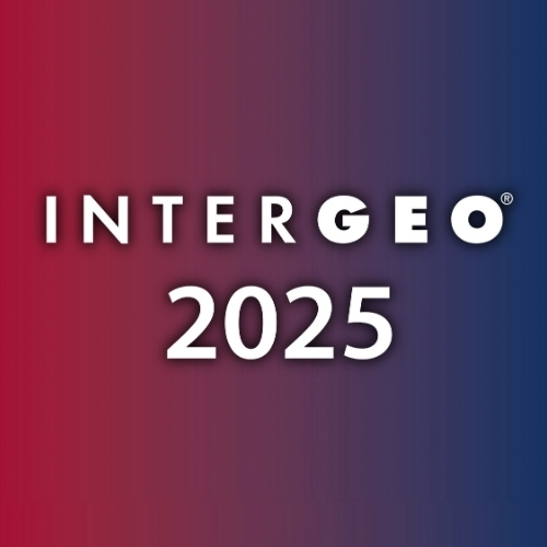 This image represents the logo of INTERGEO 2025, and we are the best exhibition stand manufacturer company in Frankfurt, Germany, for this event.