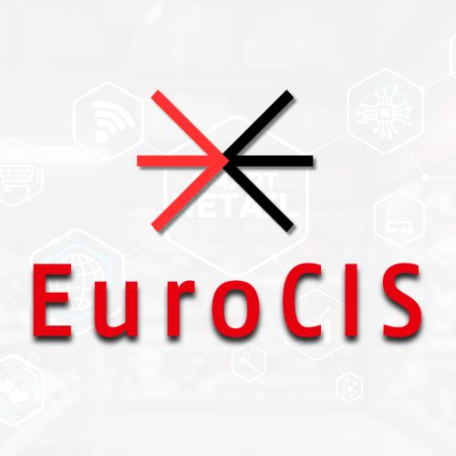 This image repersents the official logo of EuroCIS 2026, which happens in Messe Düsseldorf, Germany.