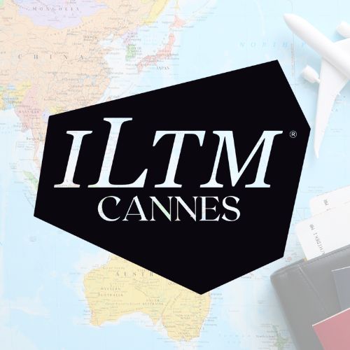 This image represents the official logo of ILTM Cannes 2026, which happens in Cannes, France.
