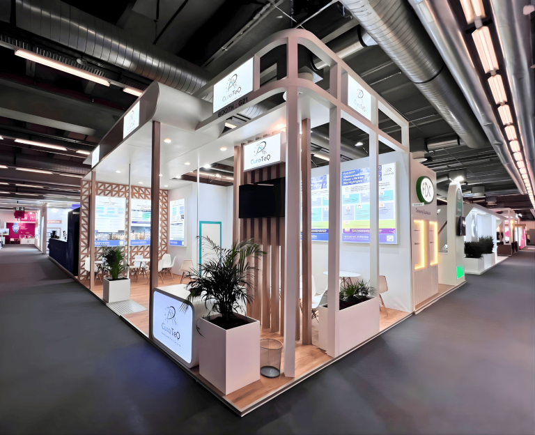 Exhibition stand interior view by Interior Today at CPHI Frankfurt, Germany
