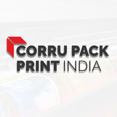 This image represents the official logo of Corru Pack Print India 2026, and the best exhibition stand contractor for this event.