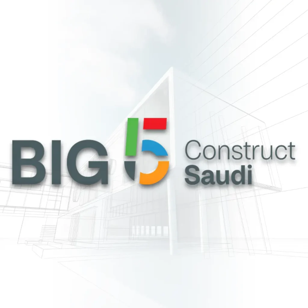 This image represents the official logo of Big 5 Construct Saudi, and the best exhibition stand designer, builder, contractor and fabricator company in Riyadh, Saudi Arabia for this event.