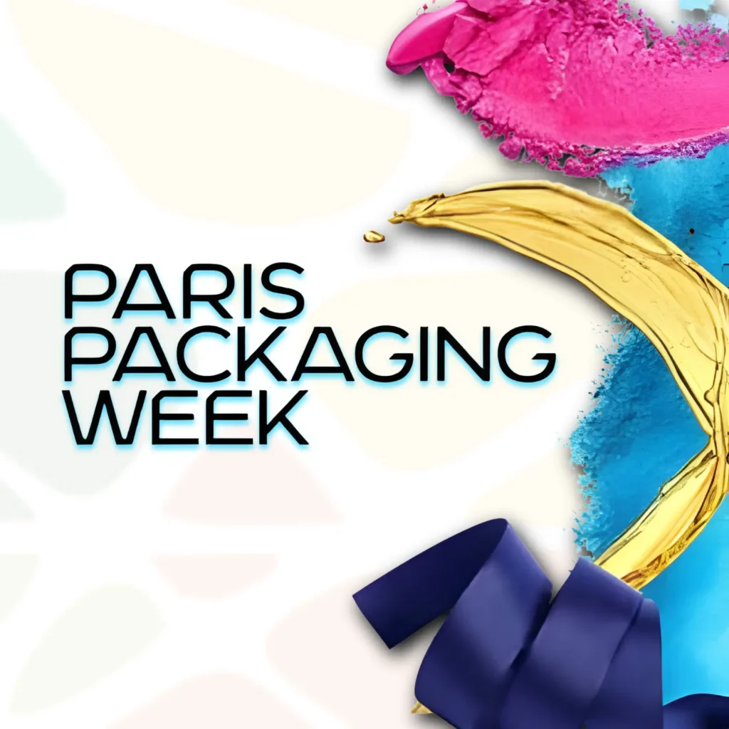 This image represents the official logo of Paris Packaging Week, and the best exhibition stand designer, builder, contractor and fabricator company in Paris, France for this event.
