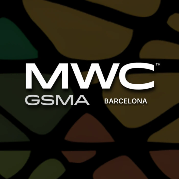 This is the image that repersent the Mobile World Congress (MWC Barcelona 2026)logo, and the best exhibition stand builder in Barcelona for this event