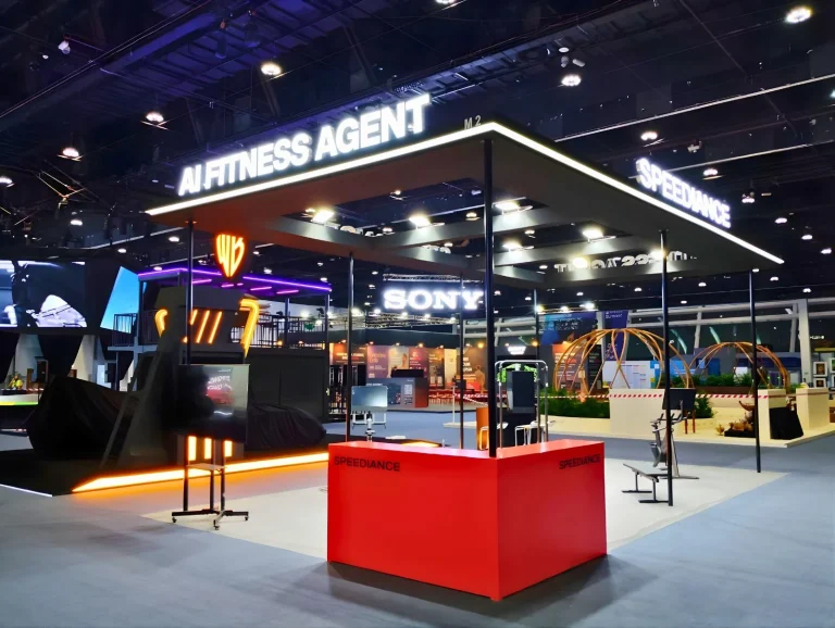 Custom exhibition booth created by Interior Today at BRIDGE Summit in Abu Dhabi, UAE
