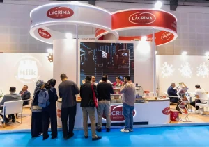 This Image repersent a stand from Gulfood, designed and built by Interior Today. Which is one of the best exhibition stand, designer, builder, and contractor in Dubai.