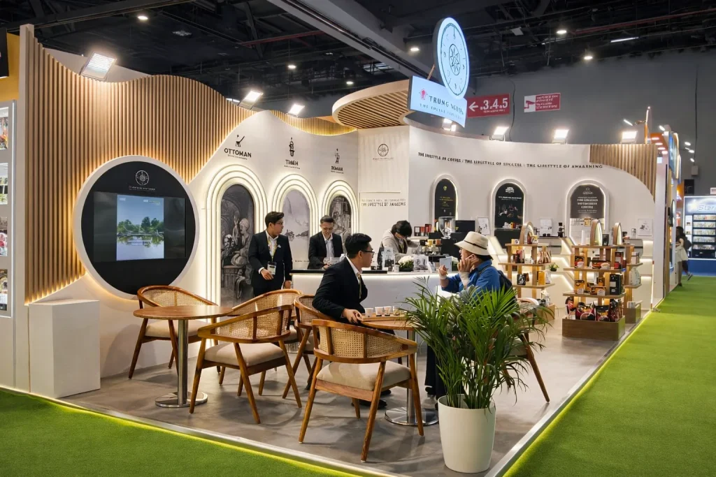 Premium Coffee exhibition stand at AAHAR 2026 New Delhi, India by Interior Today