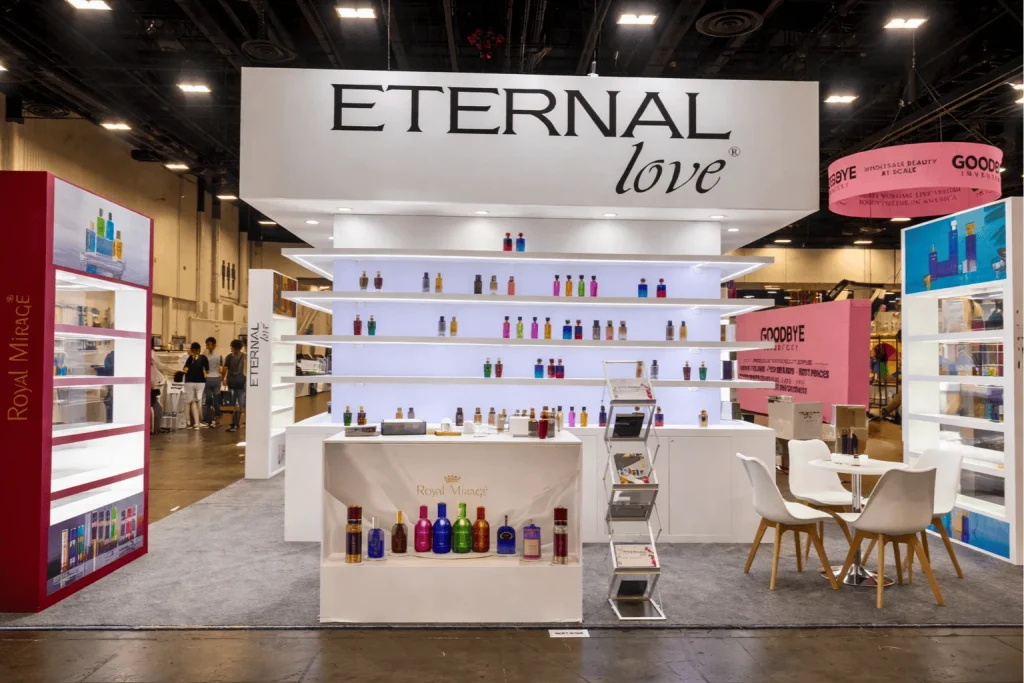 Perfume exhibition stall design at ASD Market 2026 Las Vegas, NV, USA. by Interior Today