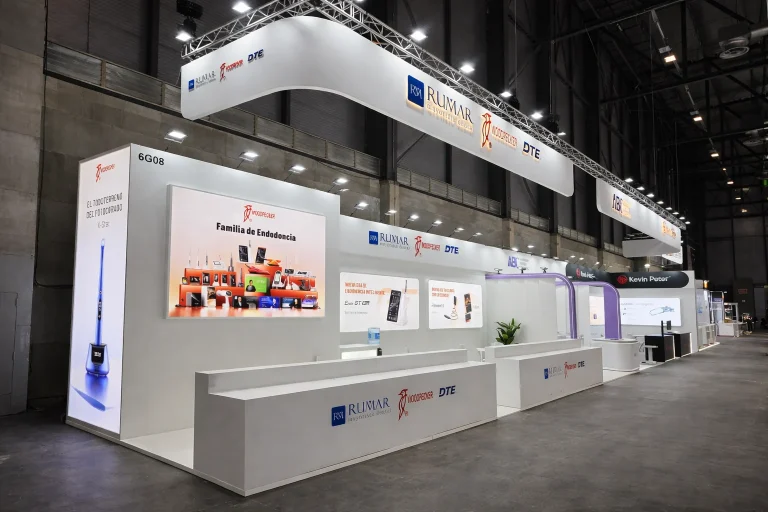 Multi brand exhibition stand design at Expodental 2026 Madrid, Spain by Interior Today
